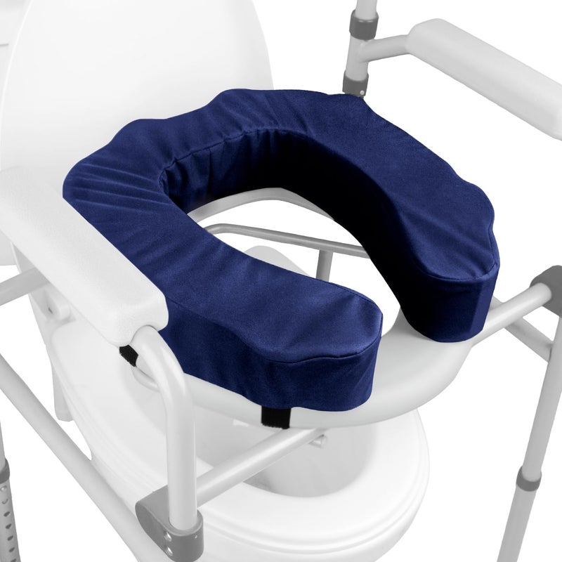 QIUCHA Raised Toilet Seat Cushion – High-Density Foam Booster Pad for Elderly, Seniors, Disabled – Toilet Riser for Standard & Elongated Toilets – Commode Seat Cushion Non-Slip & Easy to Clean (3 inches) - Image 1